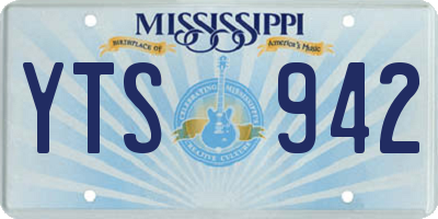 MS license plate YTS942