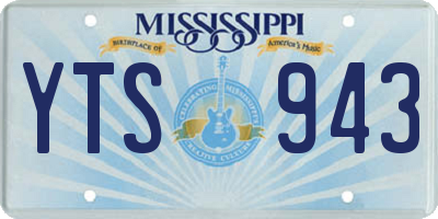 MS license plate YTS943