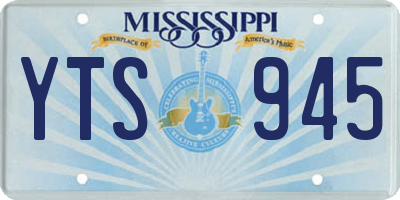 MS license plate YTS945
