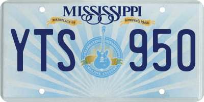 MS license plate YTS950