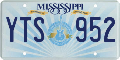MS license plate YTS952