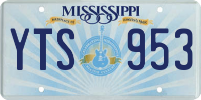 MS license plate YTS953