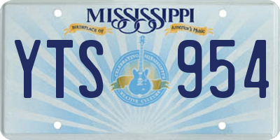 MS license plate YTS954