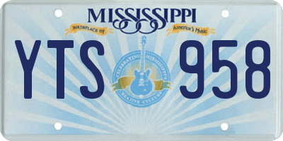MS license plate YTS958