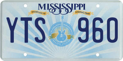 MS license plate YTS960