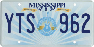 MS license plate YTS962