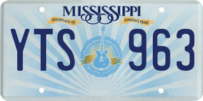 MS license plate YTS963