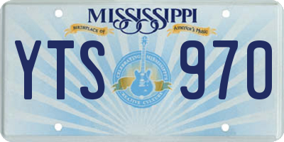 MS license plate YTS970