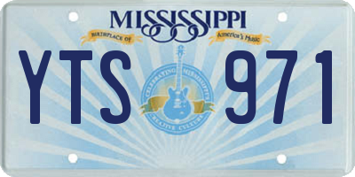 MS license plate YTS971
