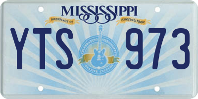 MS license plate YTS973