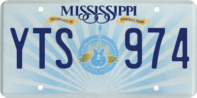 MS license plate YTS974