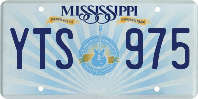 MS license plate YTS975