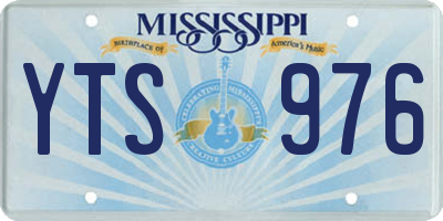 MS license plate YTS976