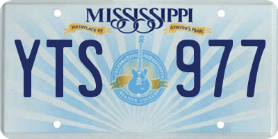MS license plate YTS977