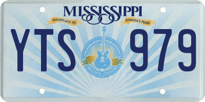 MS license plate YTS979