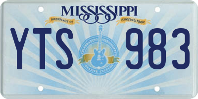 MS license plate YTS983