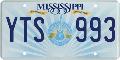 MS license plate YTS993