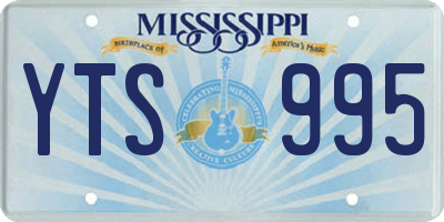 MS license plate YTS995