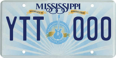 MS license plate YTT000