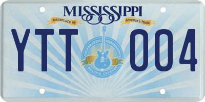 MS license plate YTT004