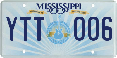 MS license plate YTT006