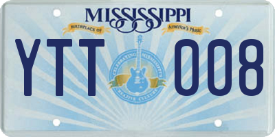 MS license plate YTT008