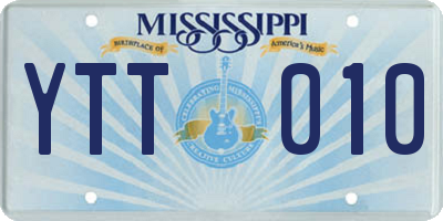 MS license plate YTT010