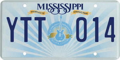 MS license plate YTT014