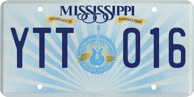 MS license plate YTT016