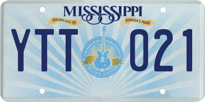 MS license plate YTT021