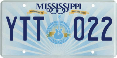 MS license plate YTT022