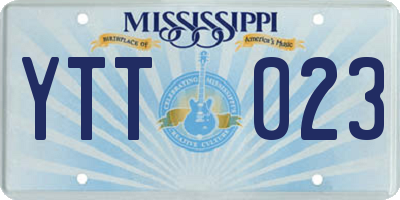 MS license plate YTT023