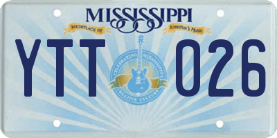 MS license plate YTT026