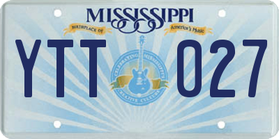 MS license plate YTT027