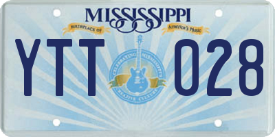 MS license plate YTT028