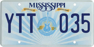 MS license plate YTT035
