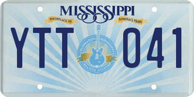 MS license plate YTT041