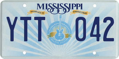 MS license plate YTT042