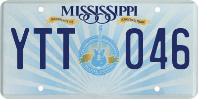 MS license plate YTT046