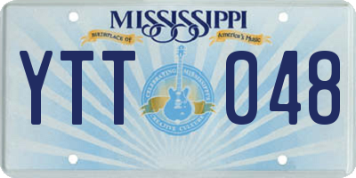 MS license plate YTT048
