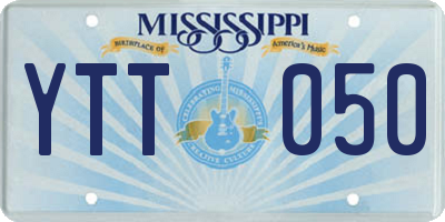 MS license plate YTT050
