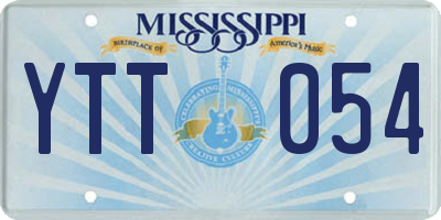 MS license plate YTT054