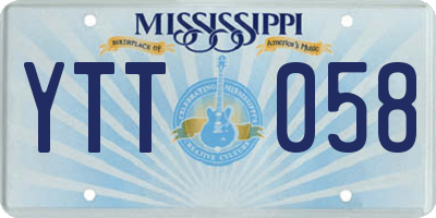 MS license plate YTT058