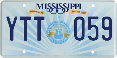 MS license plate YTT059