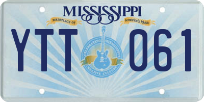 MS license plate YTT061