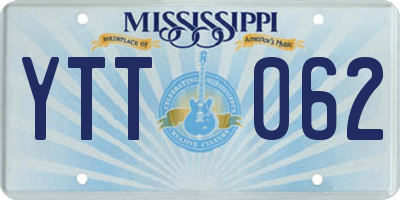 MS license plate YTT062