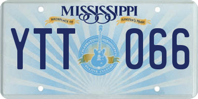 MS license plate YTT066