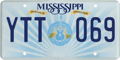 MS license plate YTT069