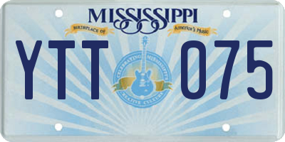 MS license plate YTT075