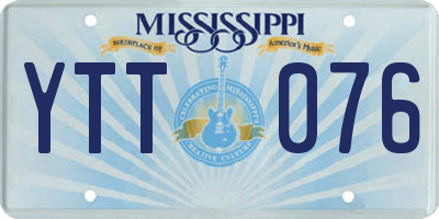 MS license plate YTT076